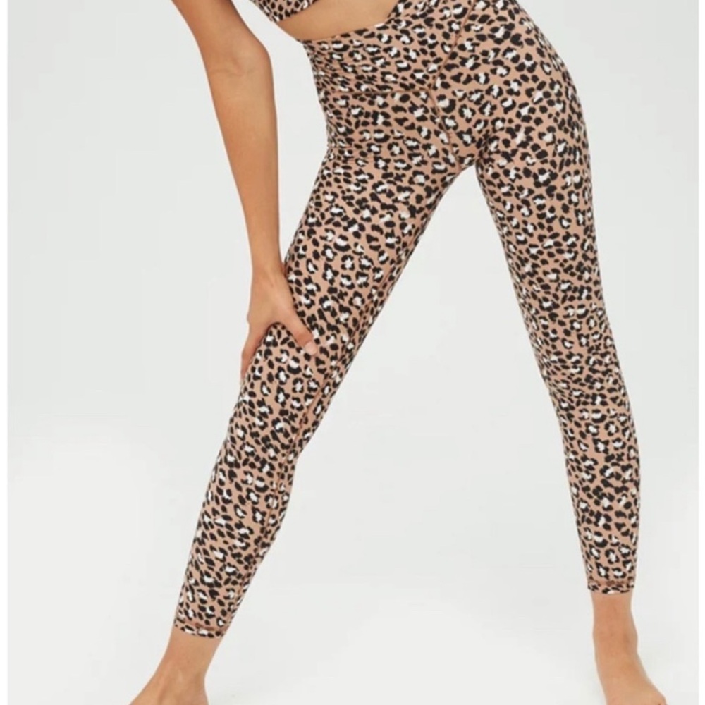 Aerie OFFLINE REAL ME Leopard Print High-Waisted Crossover Legging